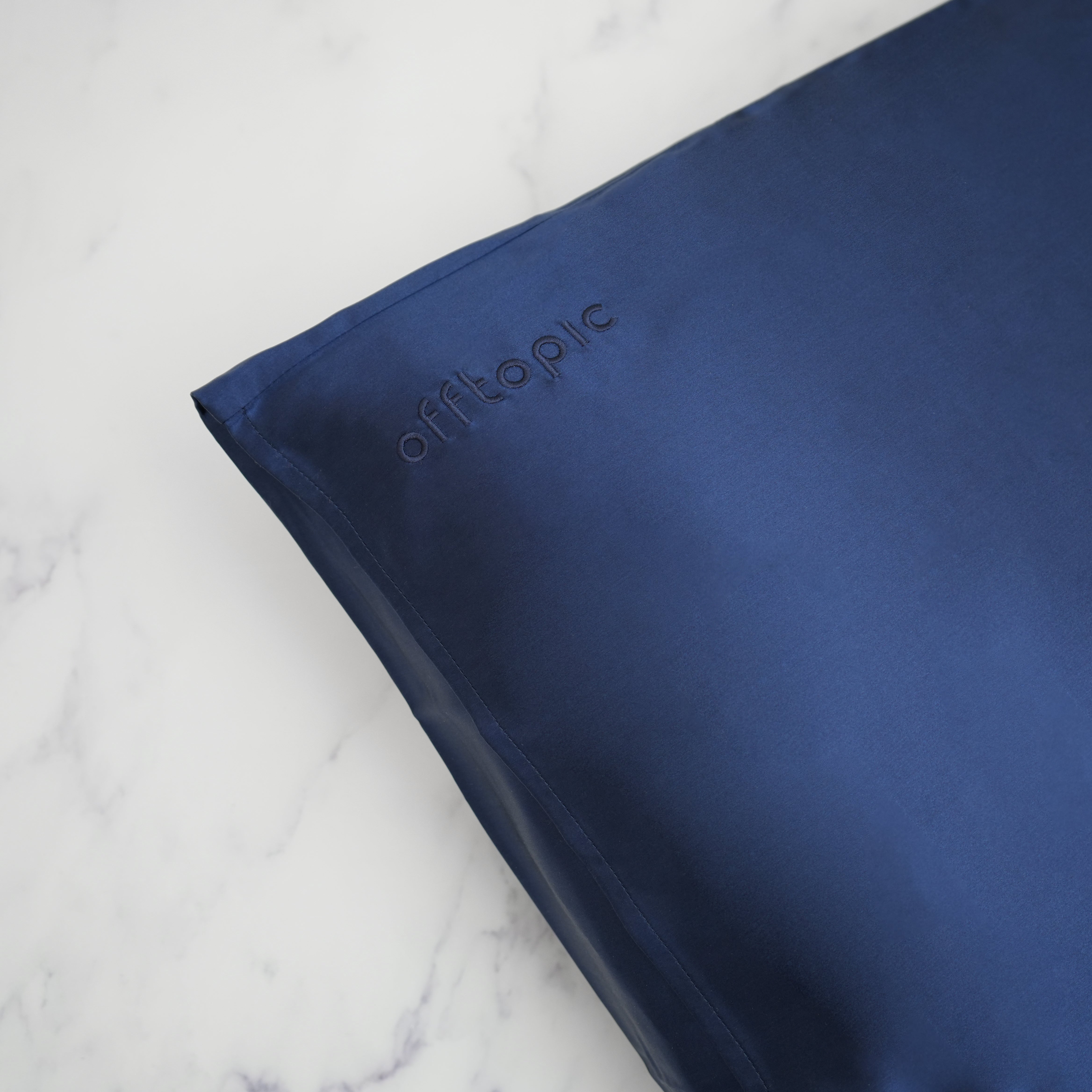 Funda de almohada de pura seda 50x75 | azul marino