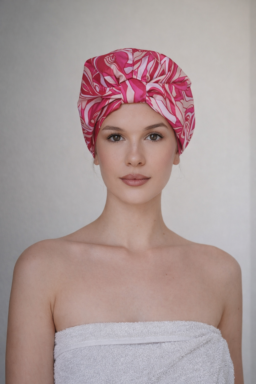 Cuffia doccia in Seta Salva Piega | Fantasia Pink