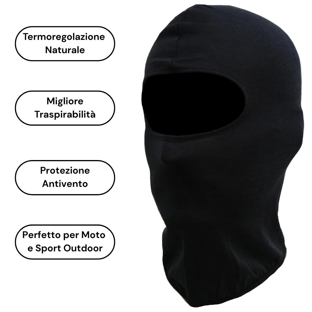 Balaclava Moto e Sport in Cotone e Seta