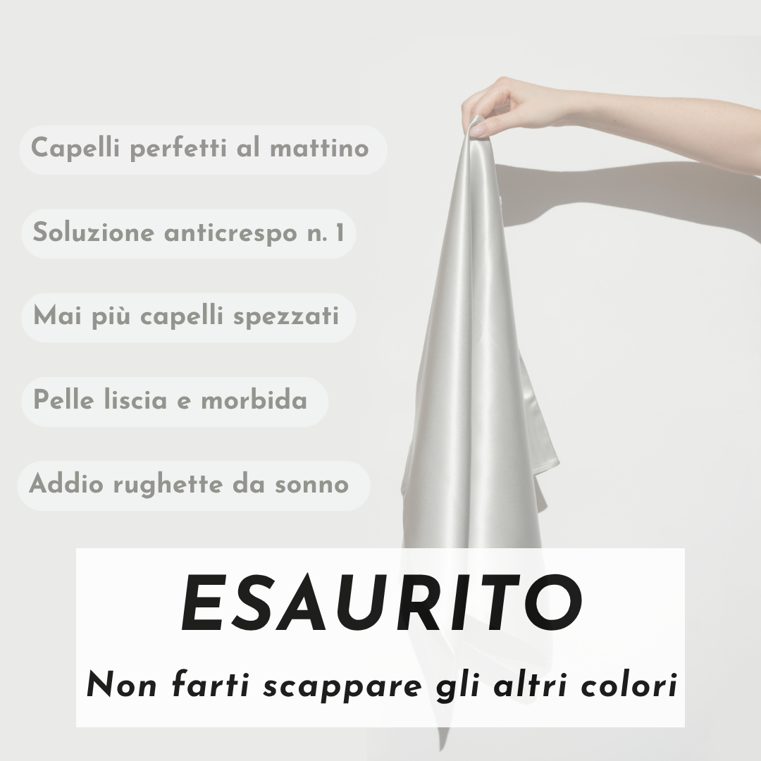 Federa 100% Seta Anticrespo | Grigio Perla