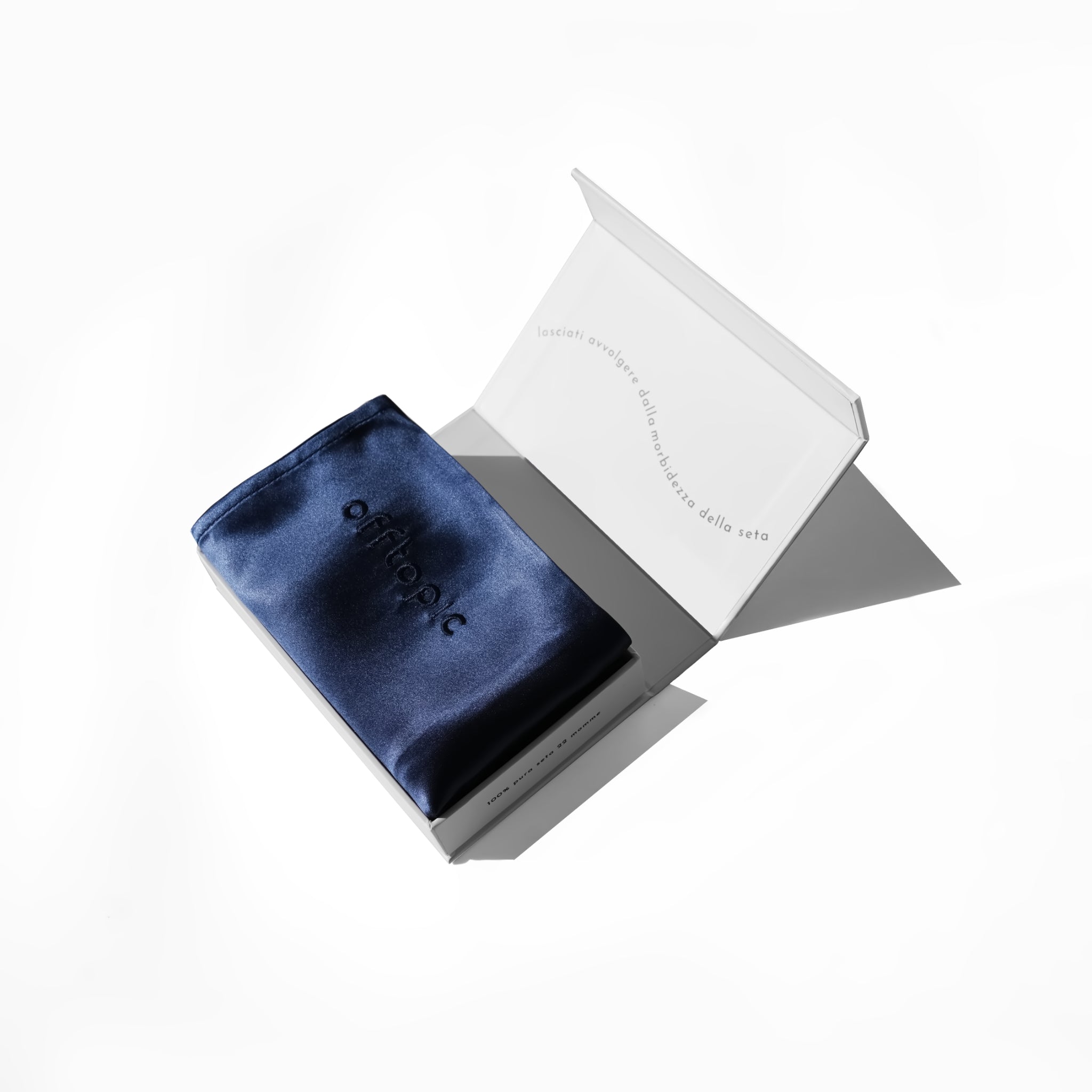 Funda de almohada de pura seda 50x75 | azul marino