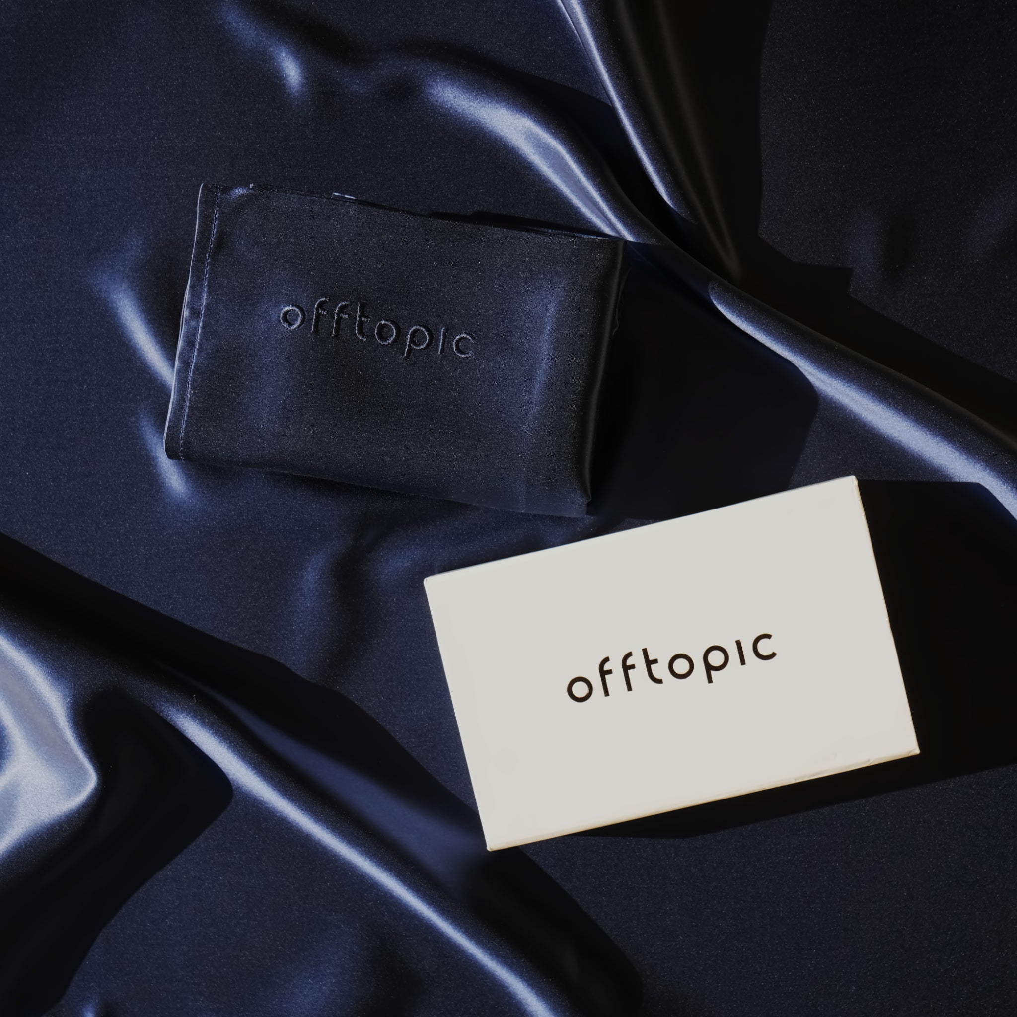 Funda de almohada de pura seda 50x75 | azul marino