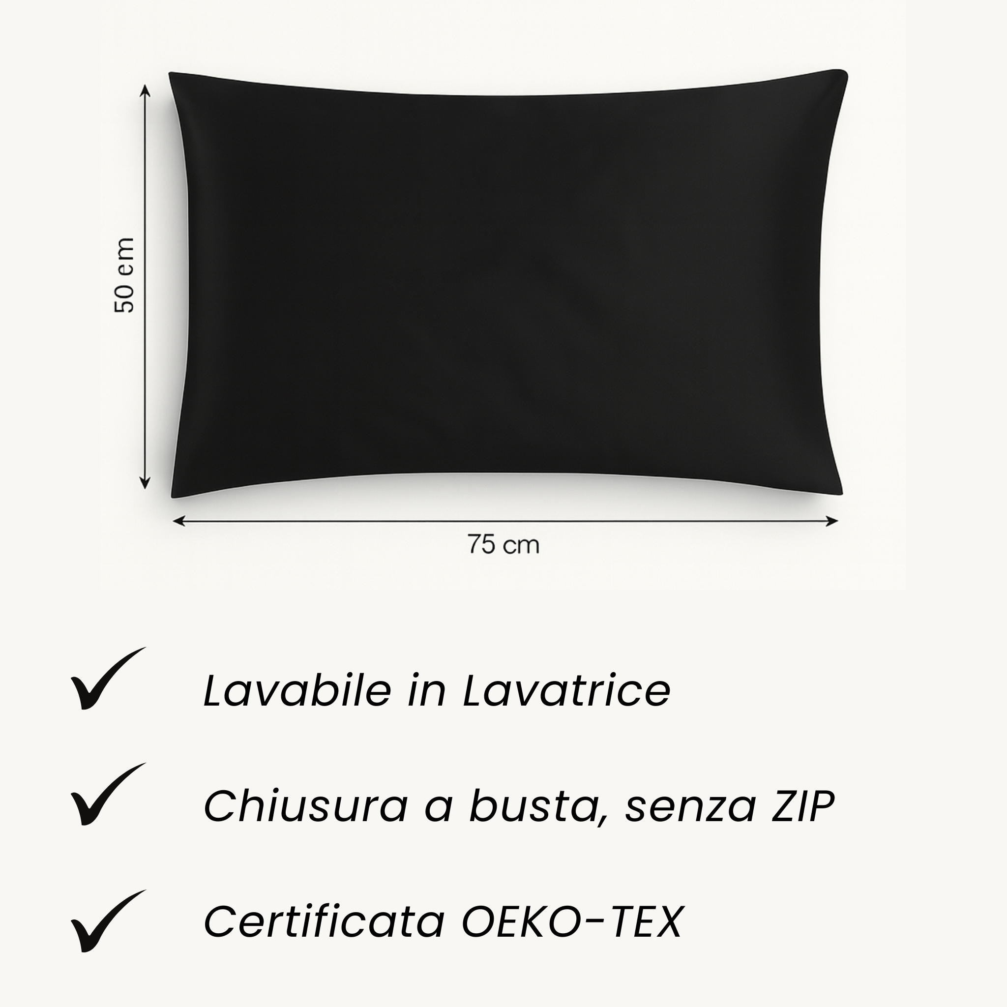 Funda de almohada de pura seda 50x75 | Caramelo