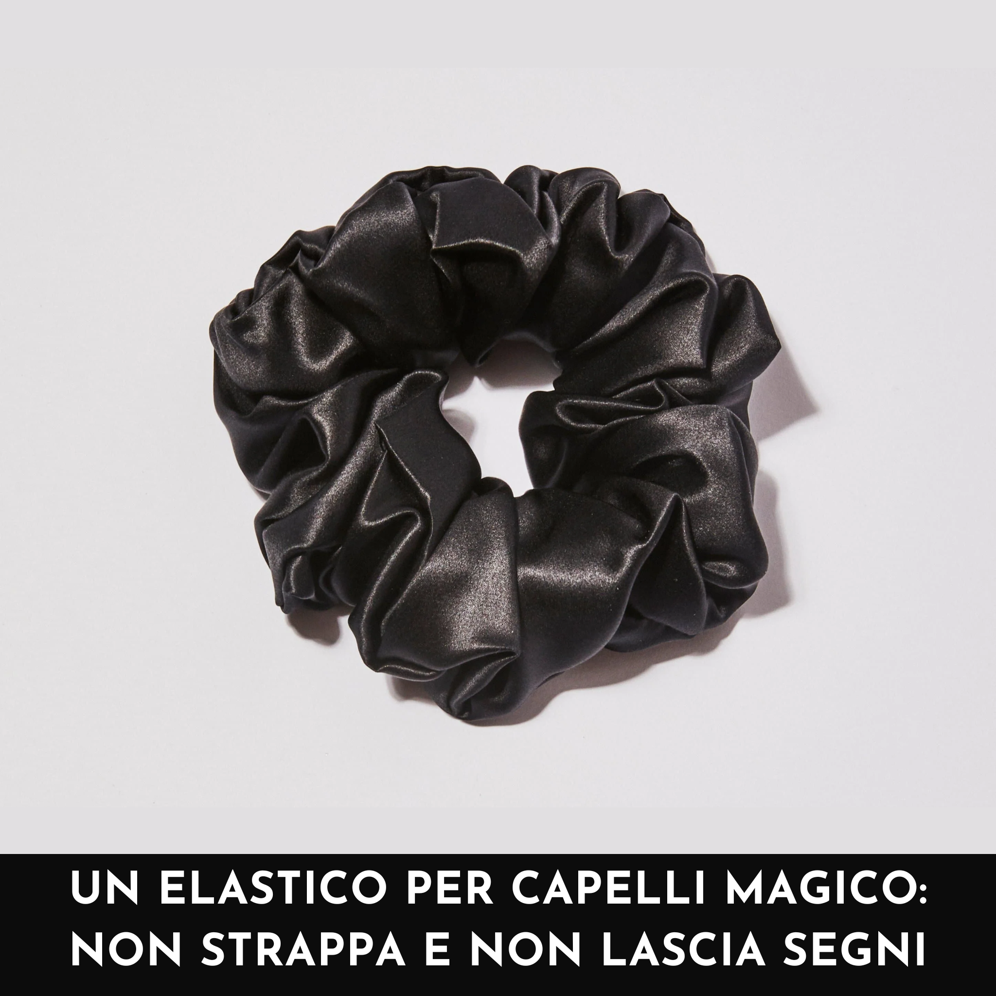 ELASTICO CAPELLI 100% SETA 🎁 NERO