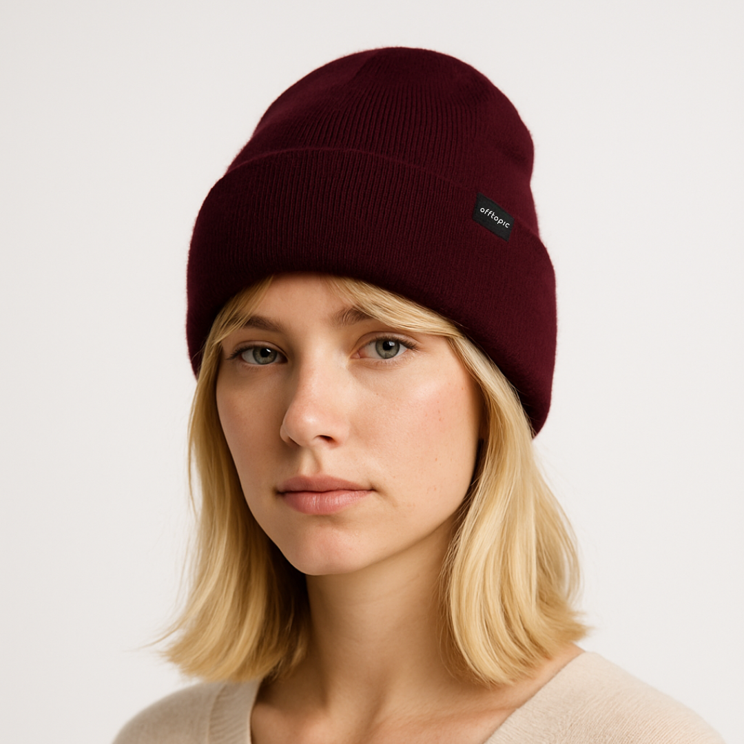 Cappello Invernale unisex 100% Seta | Bordeaux
