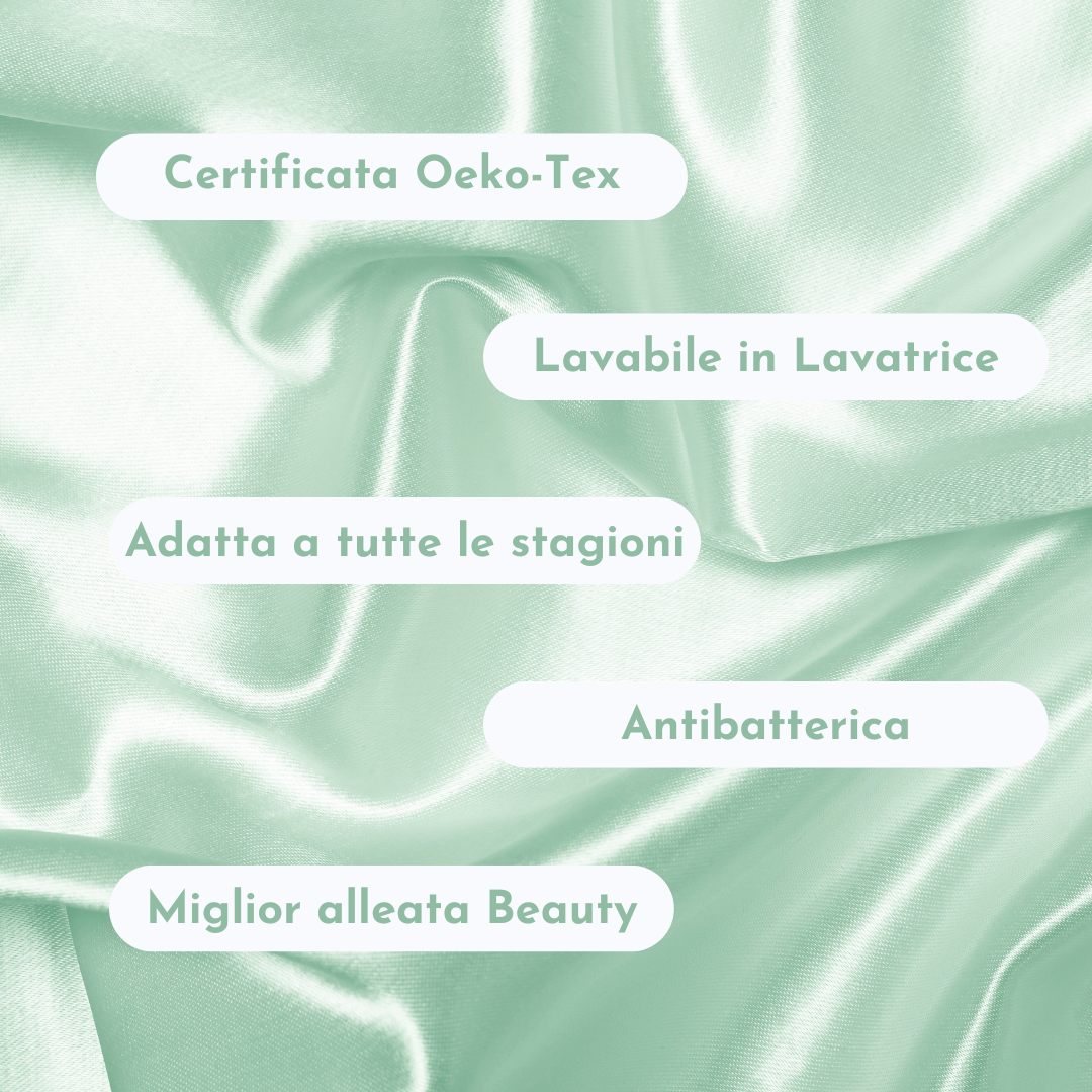 Federa 100% Seta Anticrespo | Verde Menta