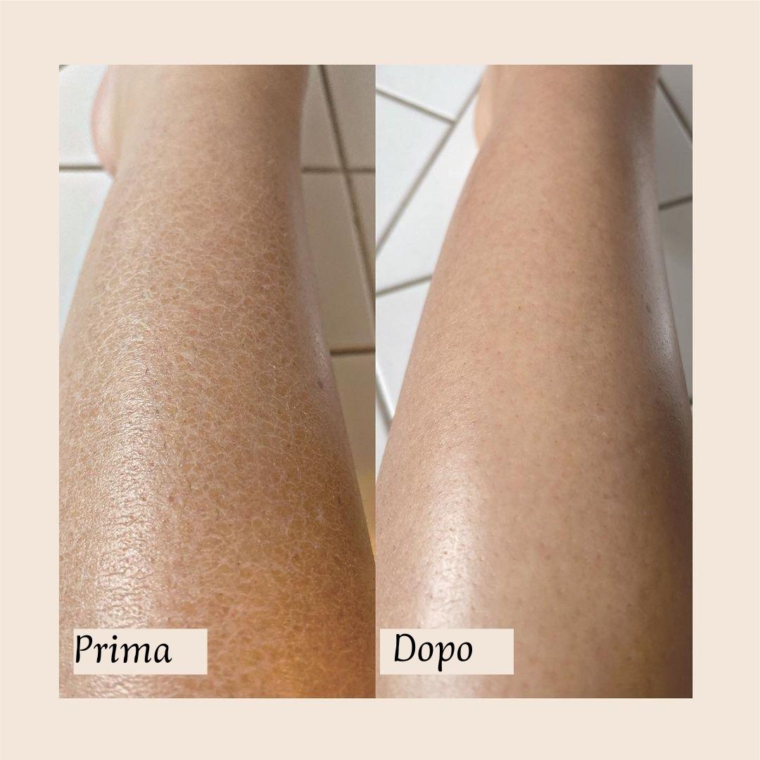 guanto esfoliante peeling corpo seta offtopic