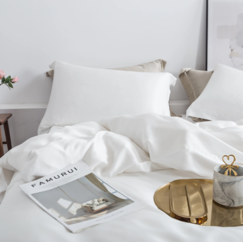 lenzuola letto matrimoniale seta bianche