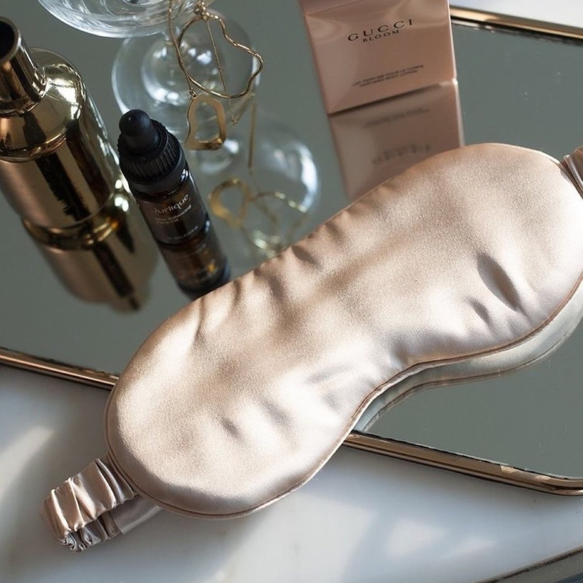 mascherina per dormire color caramel