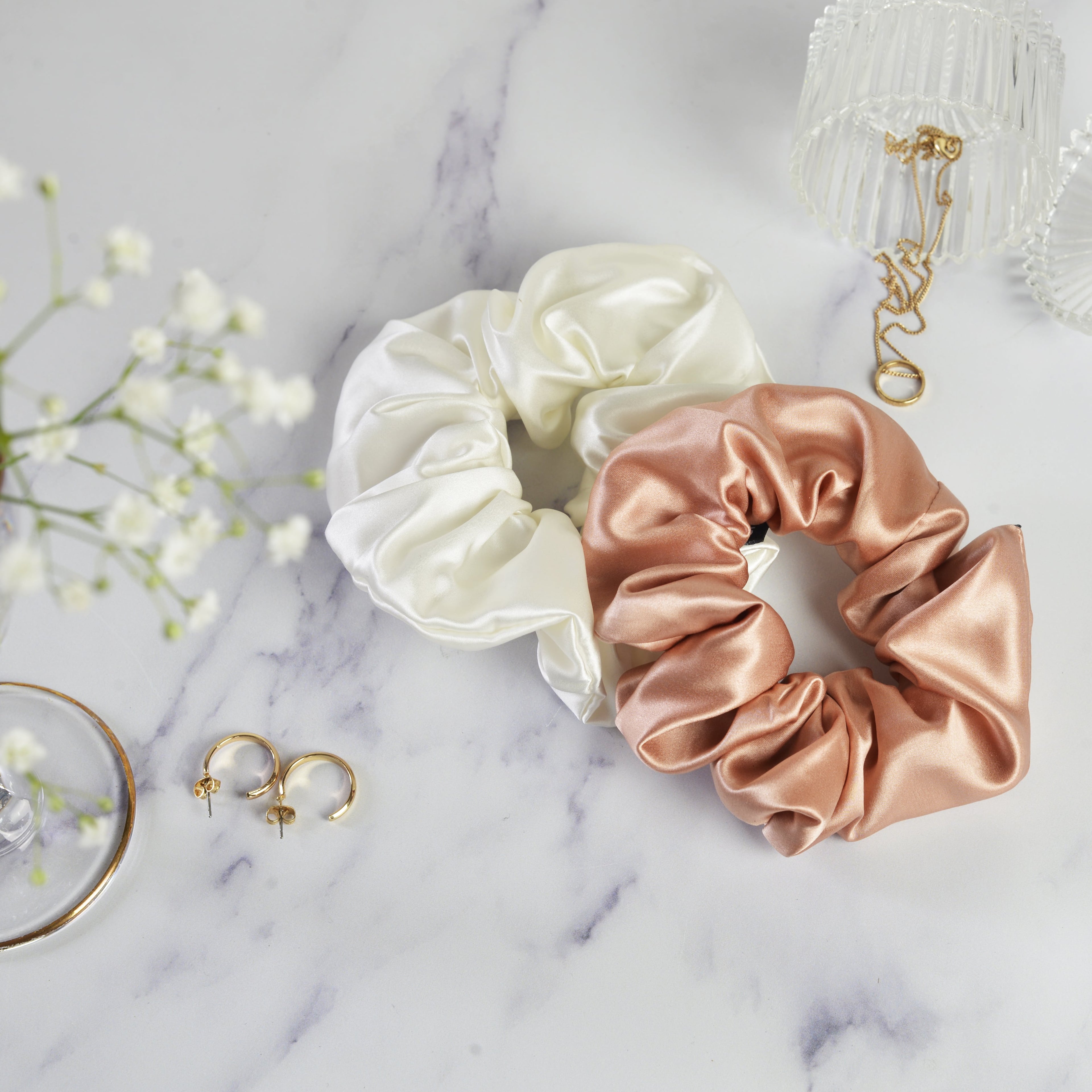 Scrunchies per capelli in seta