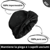 Cuffia doccia in Seta | Nera