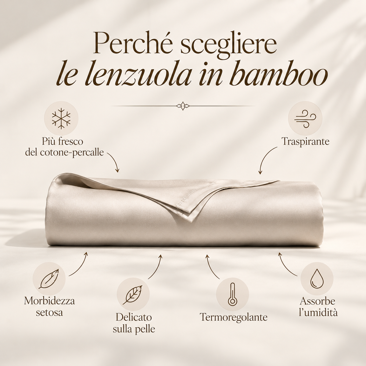 Set Lenzuola in Bamboo Premium | Caramel