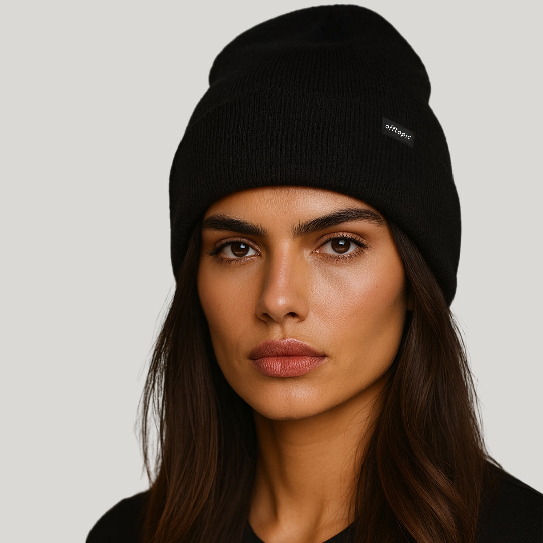 Cappello Invernale unisex interno 100% Seta Anticrespo | Nero