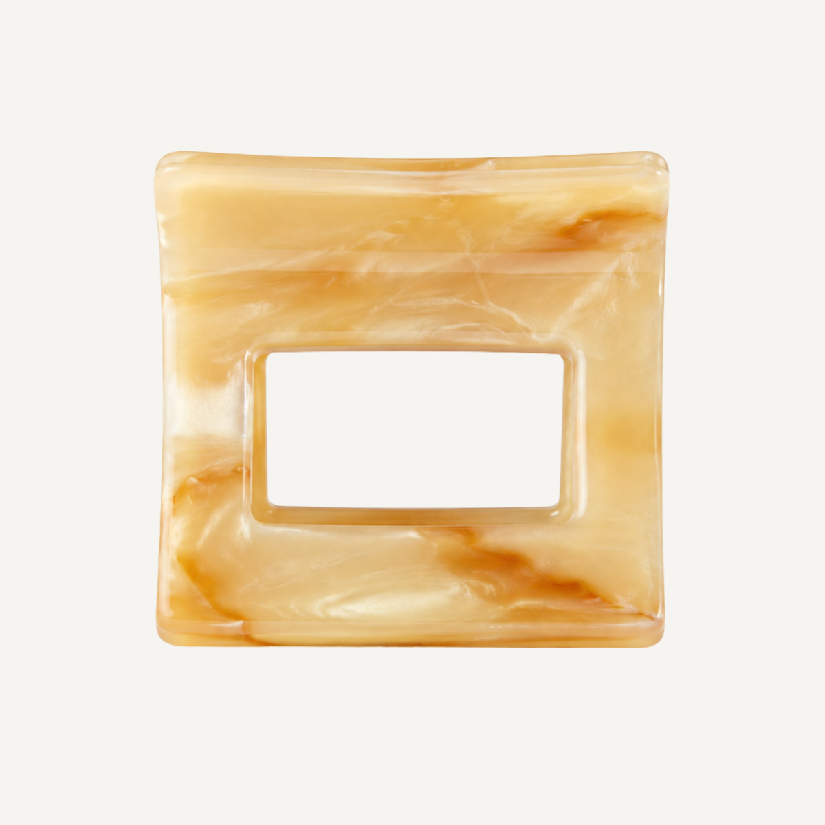 SQUARE CLIP IN ACETATO - AVORIO DORATO