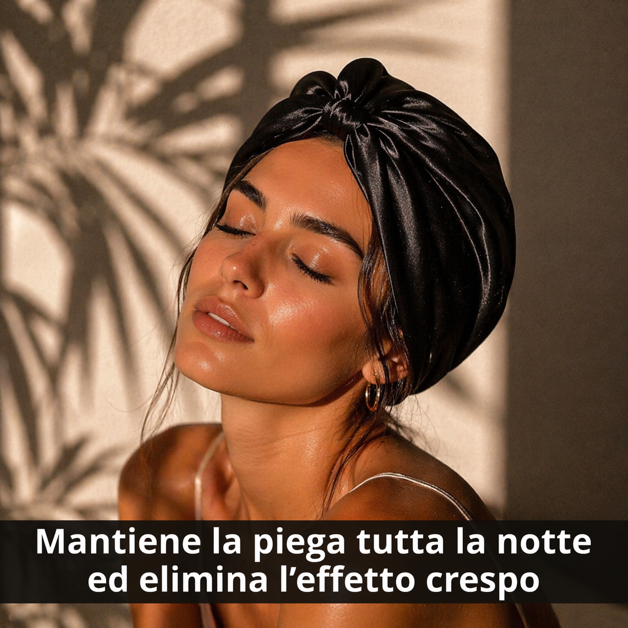 Cuffia di Seta Per Capelli  | Nera