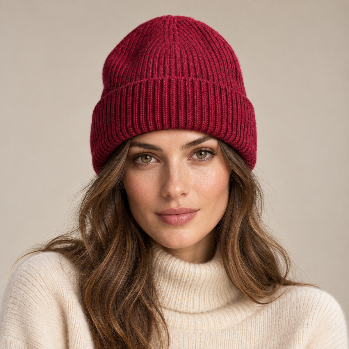 Cappello Invernale Lana Cashmere & 100% Seta | BURGUNDY