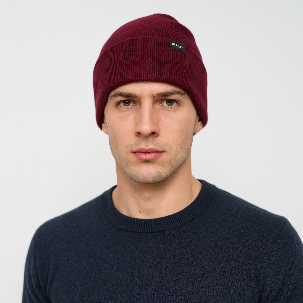 Cappello Invernale unisex interno 100% Seta Anticrespo | Bordeaux
