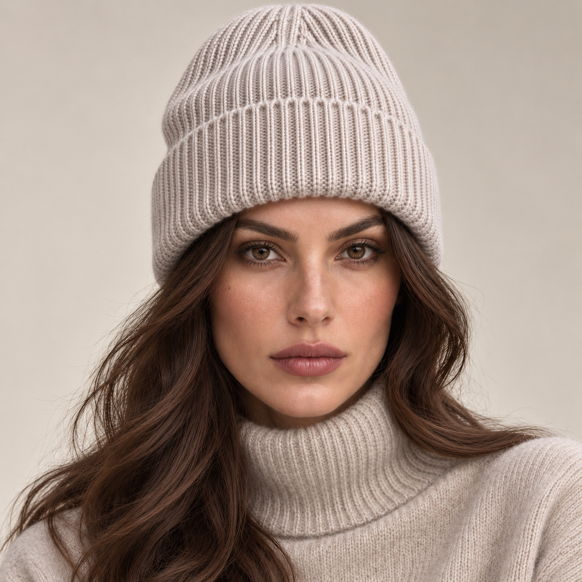 Cappello Invernale Lana Cashmere & 100% Seta | CREMA