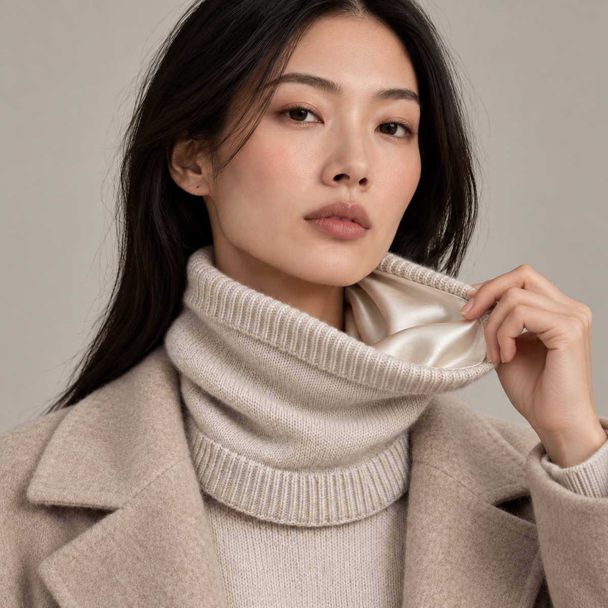 Scaldacollo Lana Cashmere & Seta | Beige