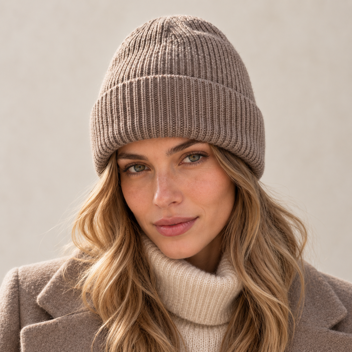 Cappello Invernale Lana Cashmere & 100% Seta | CAMEL