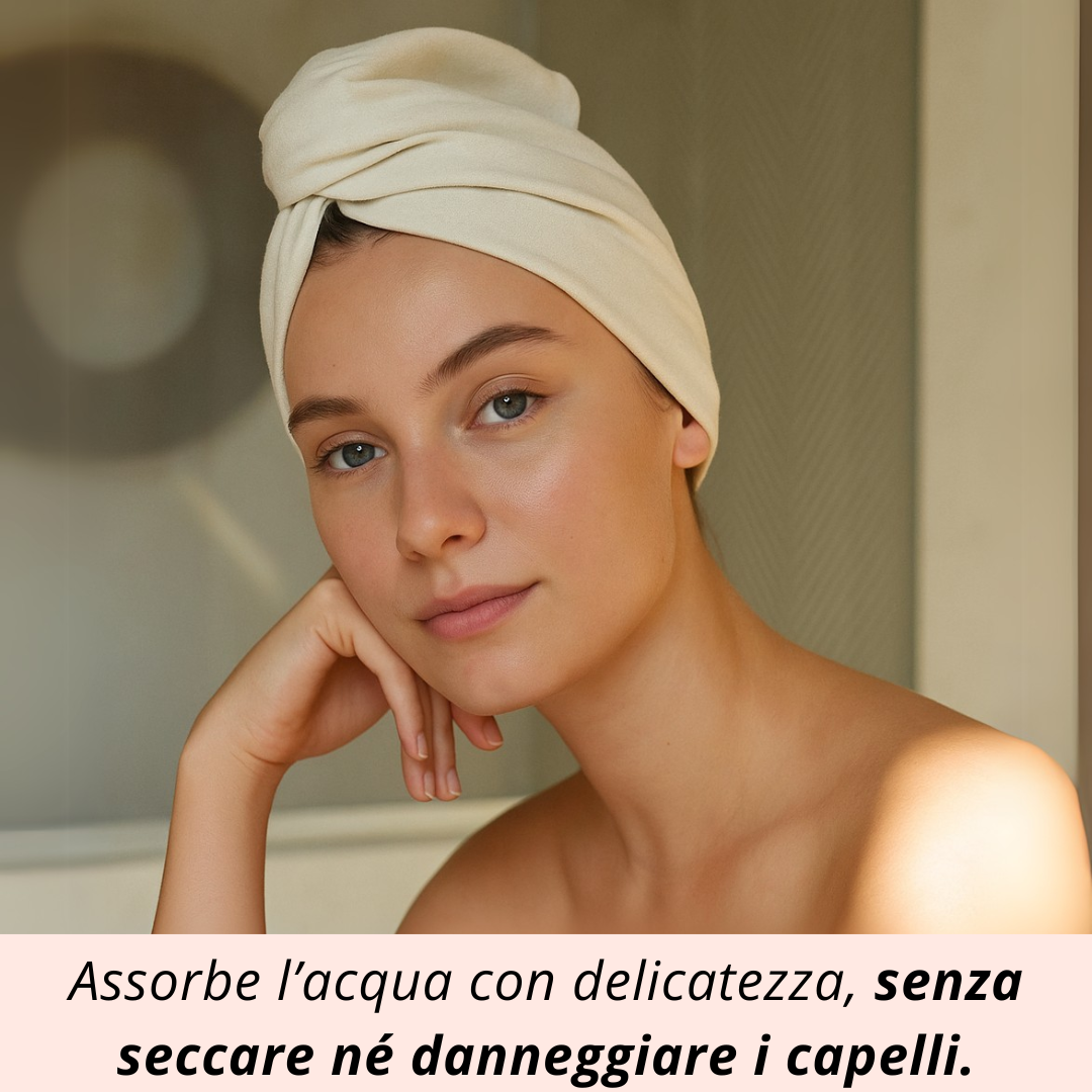 benefici turbante asciugacapelli