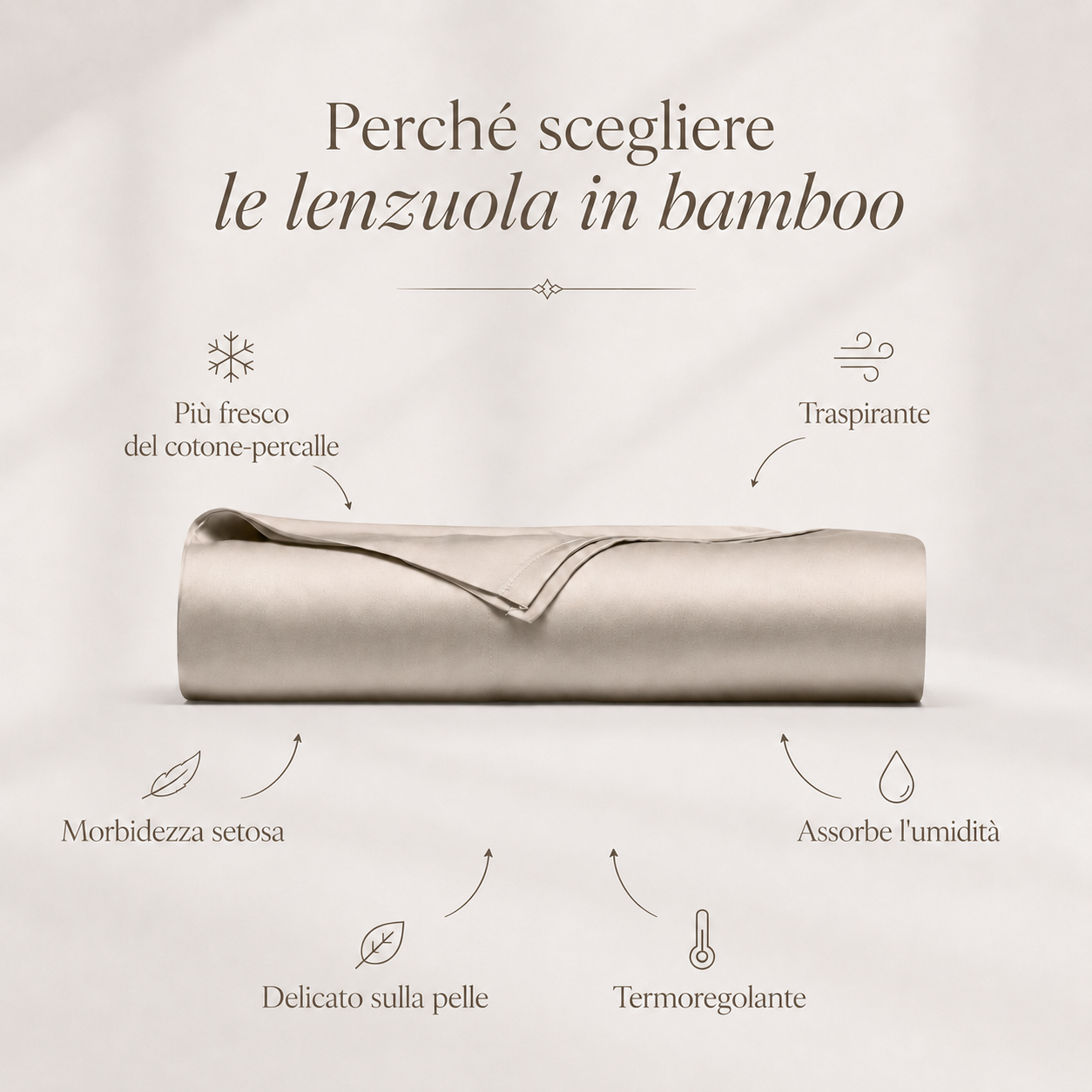 Set Lenzuola in Bamboo Premium | Caramel