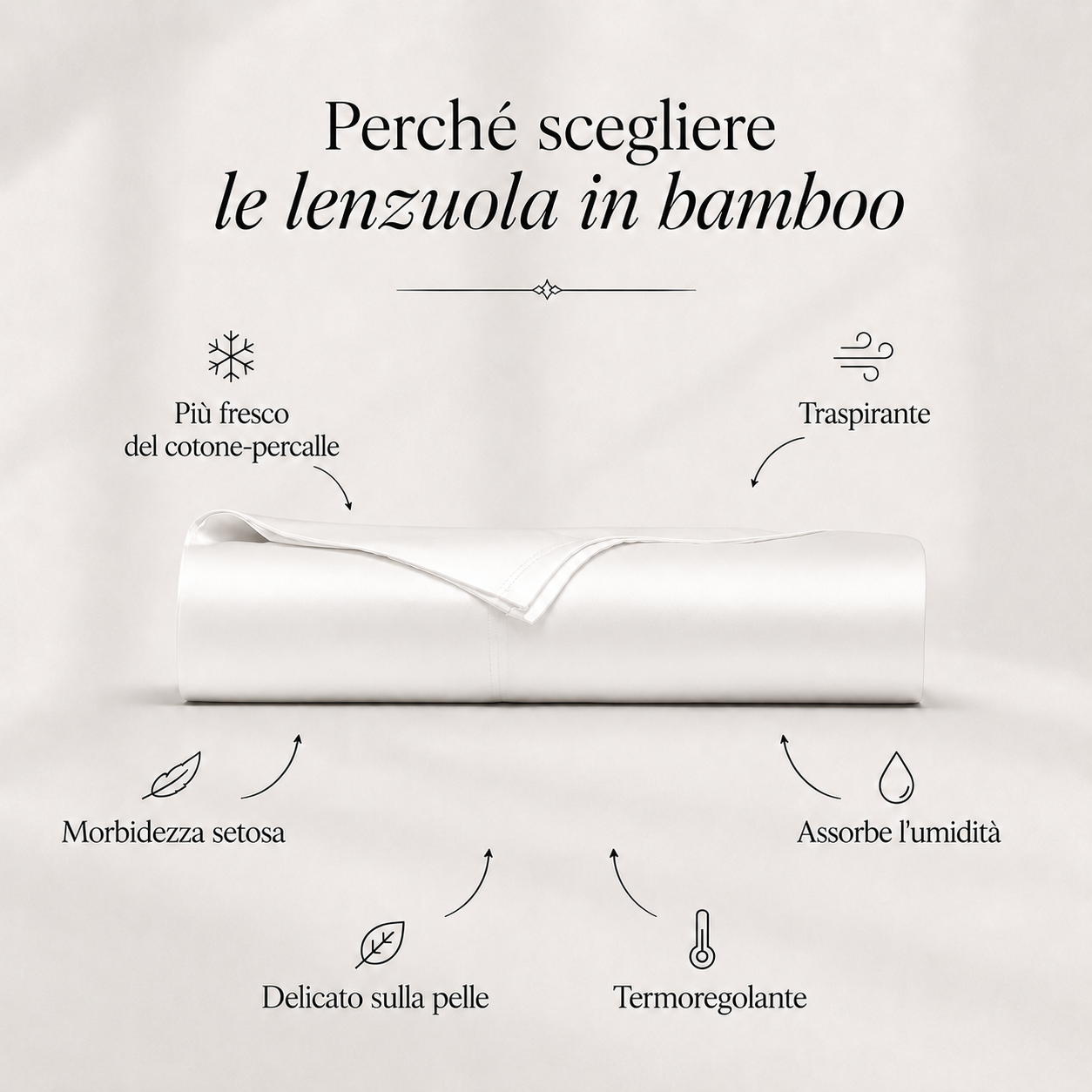 Set Lenzuola in Bamboo Premium | Bianco