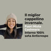 Cappello Invernale Unisex | Berretto con Interno 100% Seta Anticrespo | Blu Navy
