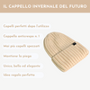 Cappello Invernale Donna Interno 100% Seta Anticrespo|  Crema