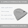 Cappello Invernale unisex interno 100% Seta Anticrespo | Grigio