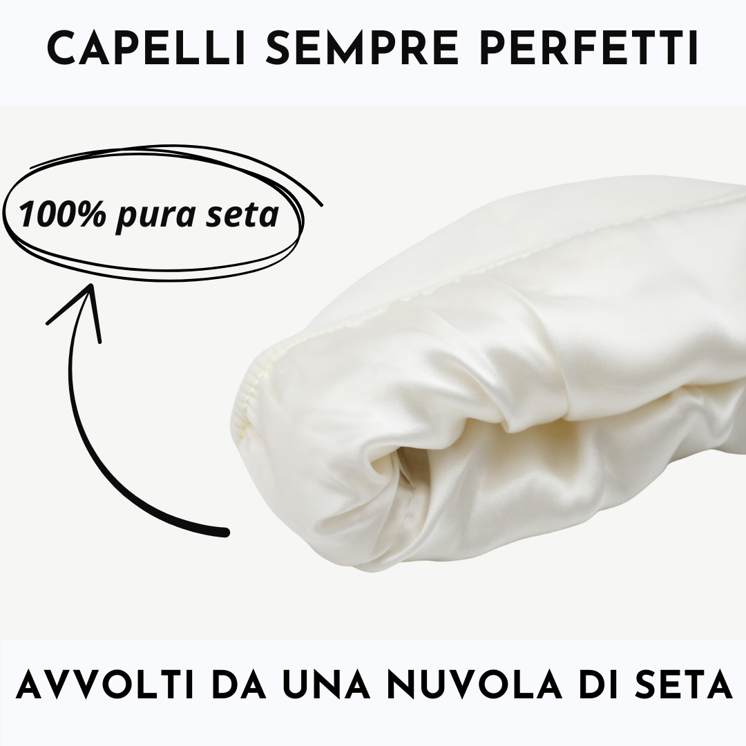 Cappello Invernale unisex interno 100% Seta Anticrespo | Bianco
