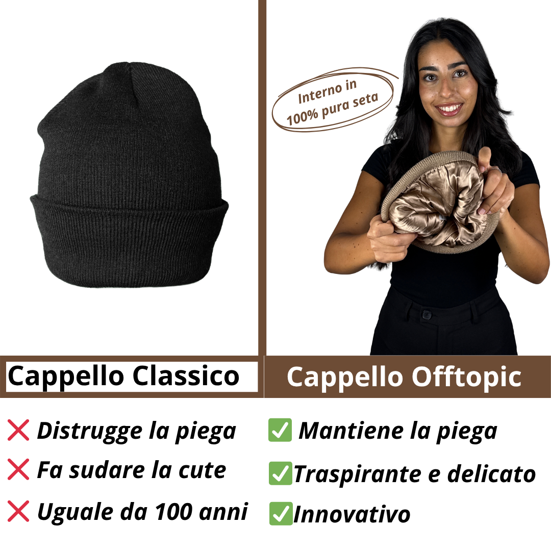Cappello Invernale unisex interno 100% Seta Anticrespo | Camel