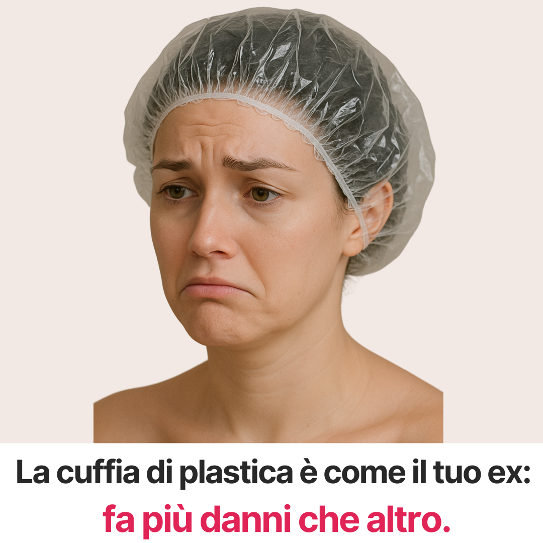 cuffia doccia in plastica distrugge la piega