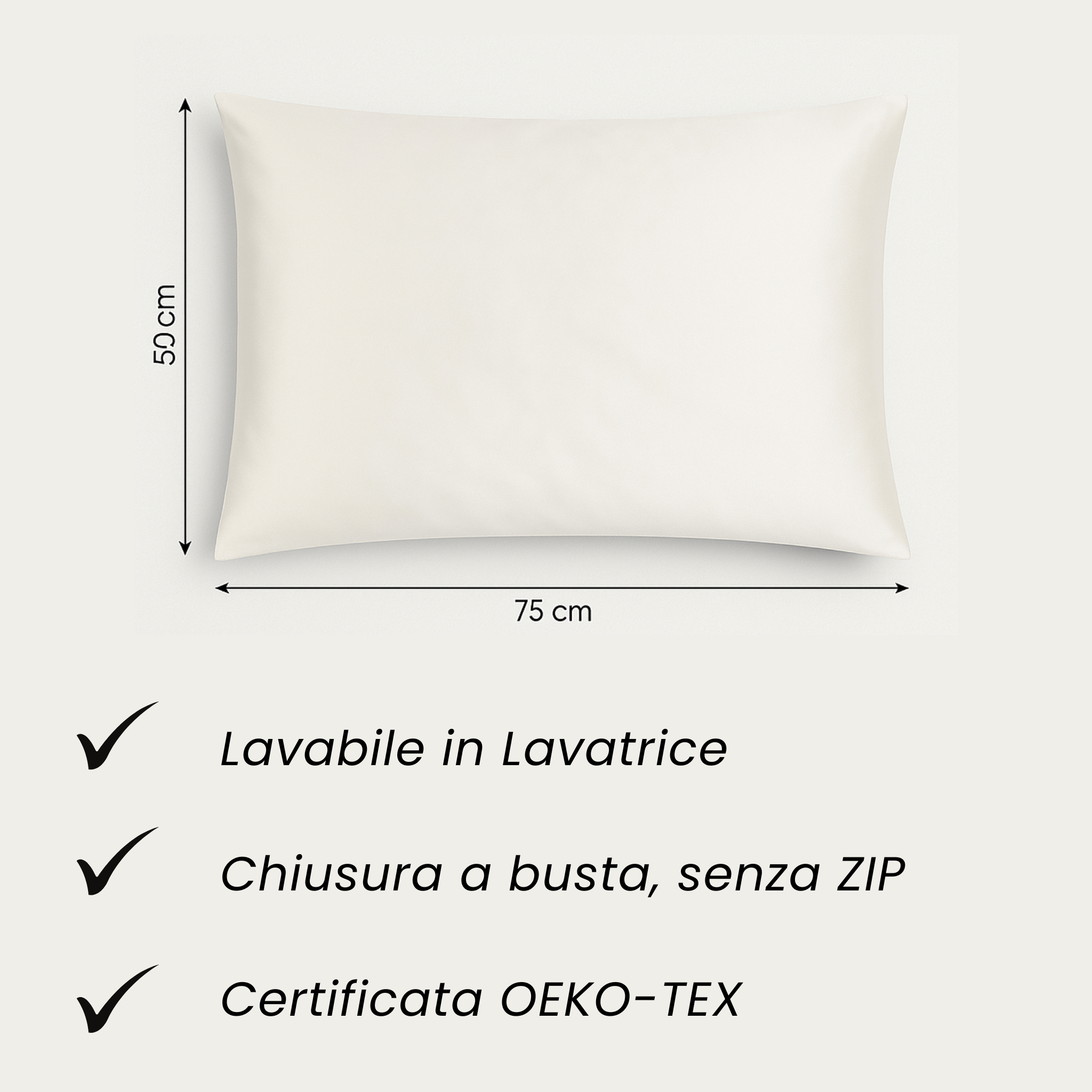 Federa 100% Seta Anticrespo | Bianca