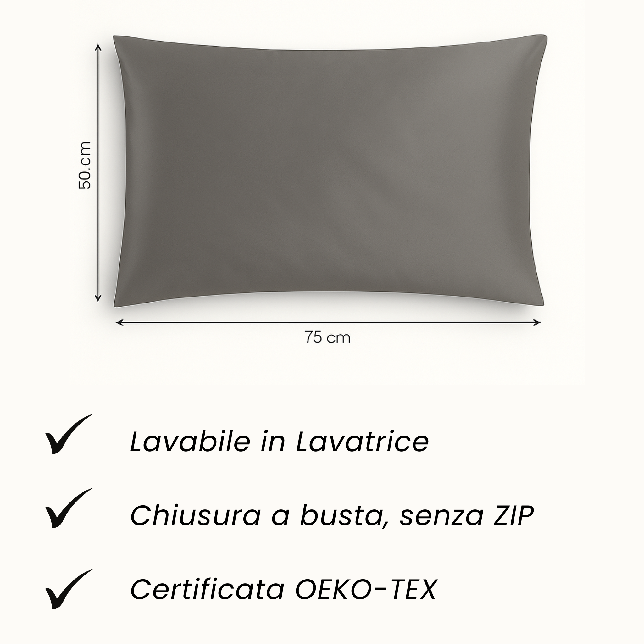 Federa 100% Seta Anticrespo | Carbon