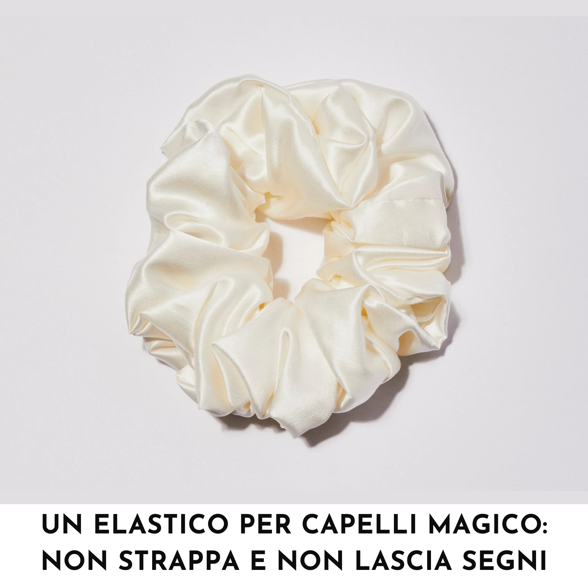 Elastico Capelli 100% Seta | Bianco