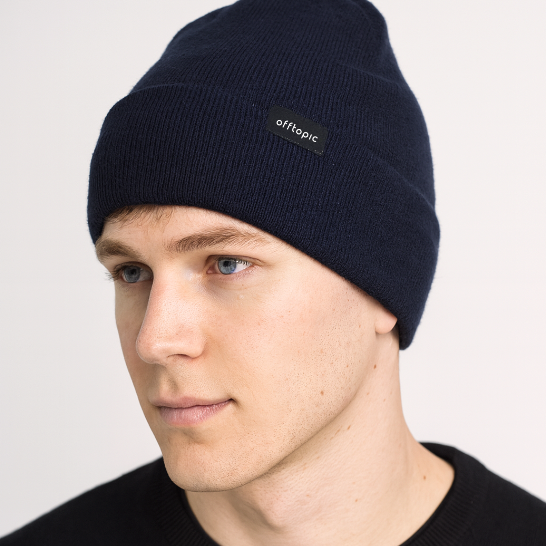 Cappello Invernale unisex interno 100% Seta Anticrespo | Blu Navy