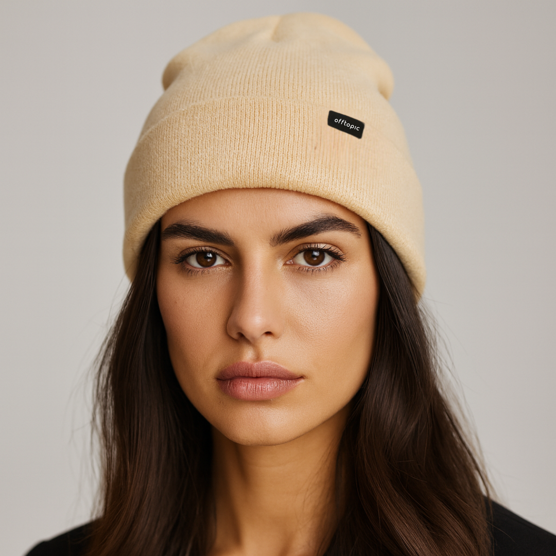 Cappello Invernale unisex interno 100% Seta Anticrespo | Sabbia