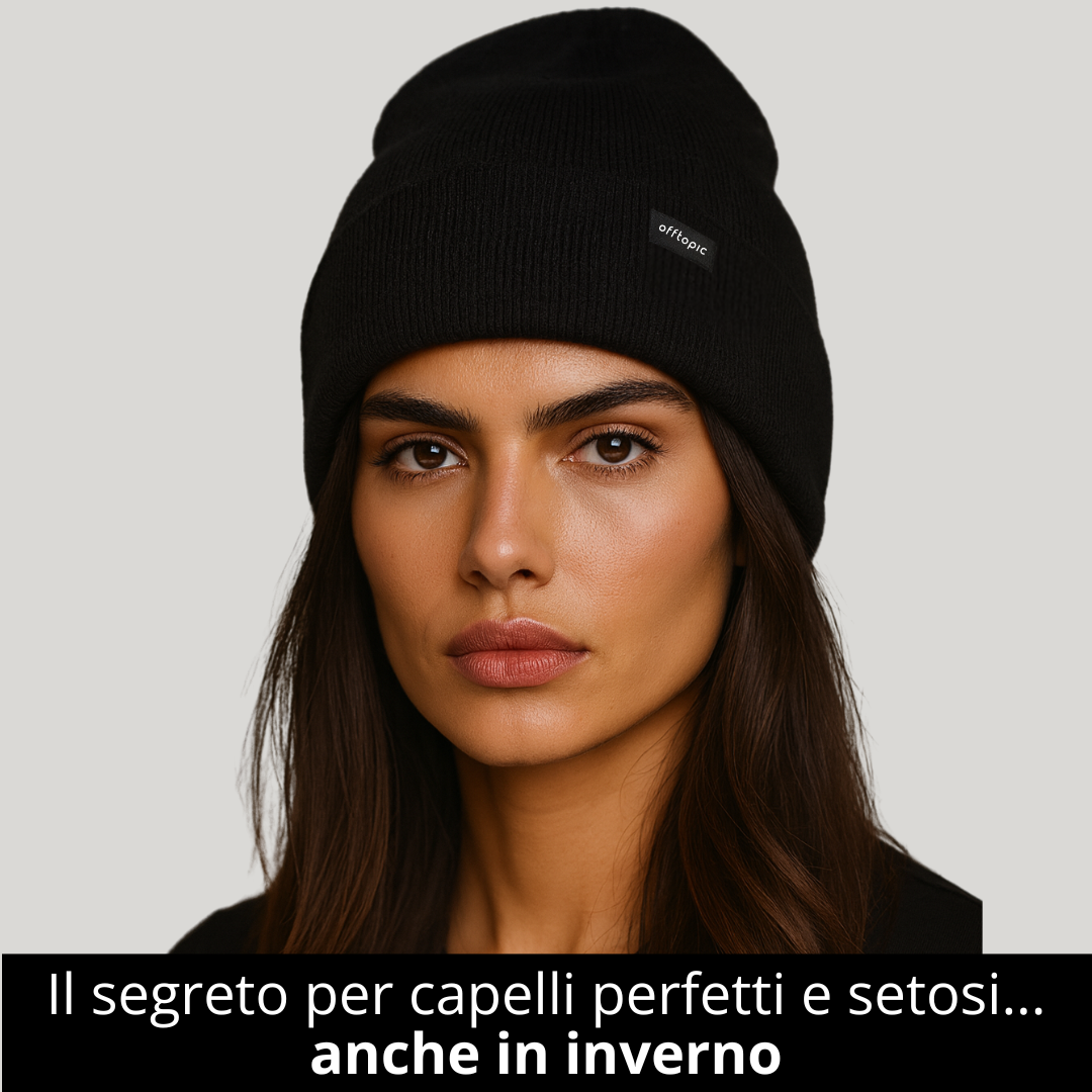 Cappello Invernale unisex 100% Seta | Nero