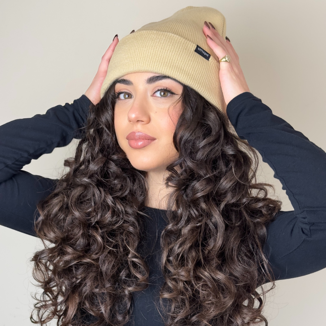 Cappello Invernale unisex 100% Seta | Crema