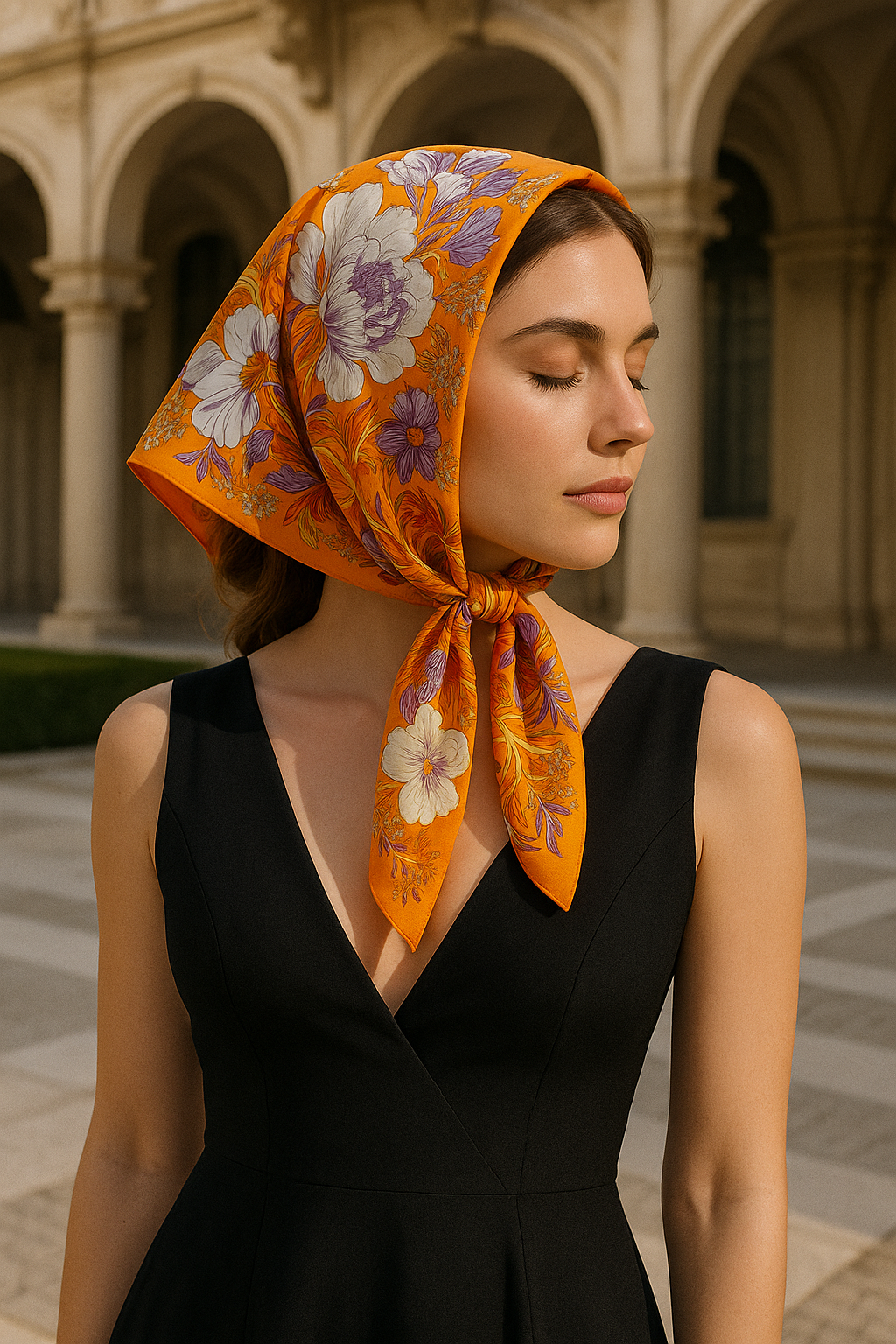 Foulard in Seta con stampa 90x90 | Eden