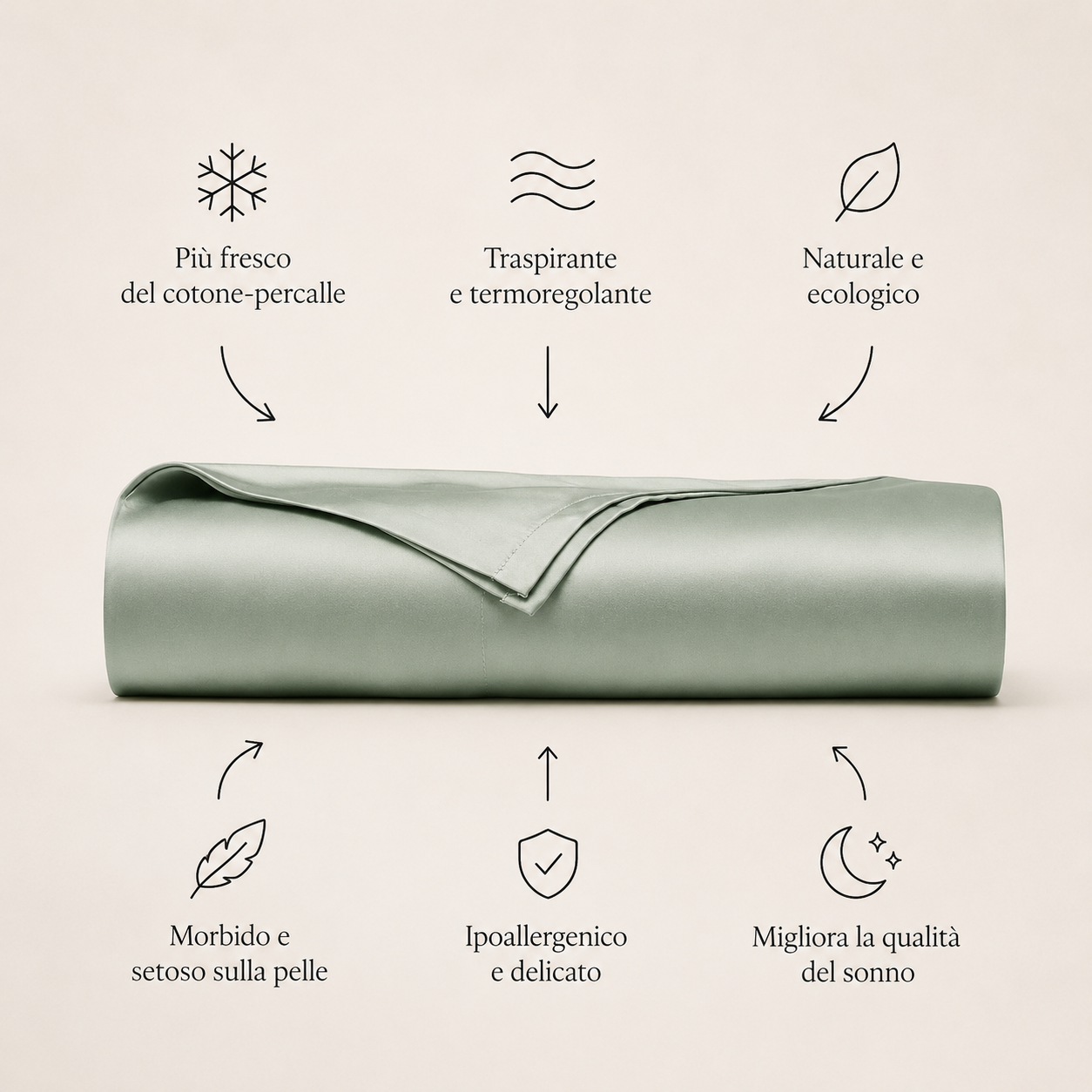 Set Lenzuola in Bamboo Premium | Verde Salvia