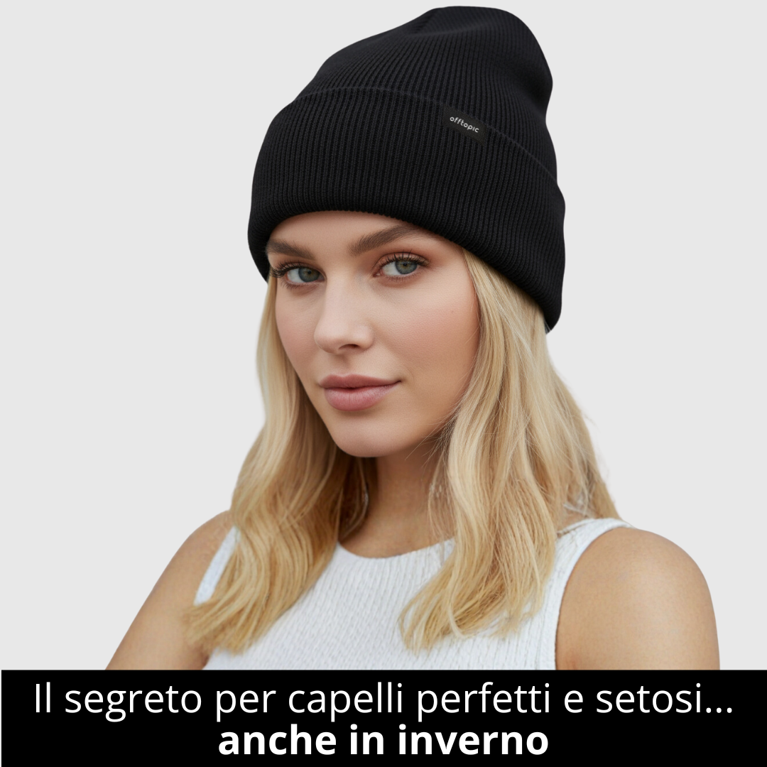 cappello invernale donna foderato in 100% seta. Mantiene la piega e lascia l'acconciatura perfetta. Perfetta idea regalo