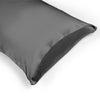 Federa In Seta Di Gelso 100% E Tencel – 22 Momme, 600 Fili, 1 Pezzo (Grigio Scuro, Queen 50x75 Cm) Per Capelli E Pelle