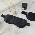 mascherine per dormire in seta nera